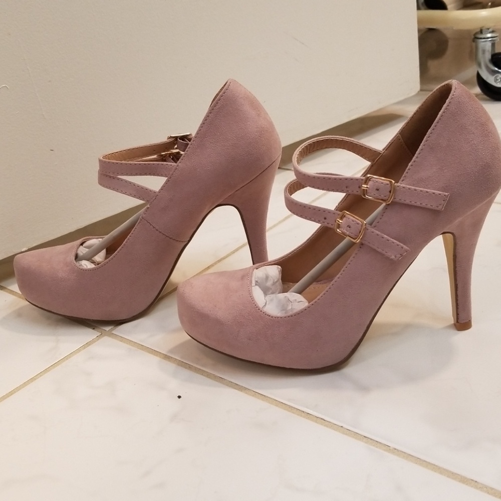JustFab Rayna Mary Jane lavender heels